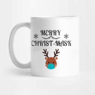 Merry Christmask Quarantine Reindeer Mug